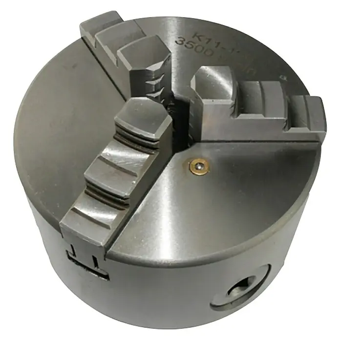 Rotwerk Backenfutter EDM 300 DS - Passend für: Rotwerk Drehmaschinen EDM 300 DS/350 DR/350 BL - Abbildung eines Drehbankfutters, ein Werkzeug zum Halten eines Werkstücks in einer Drehmaschine.