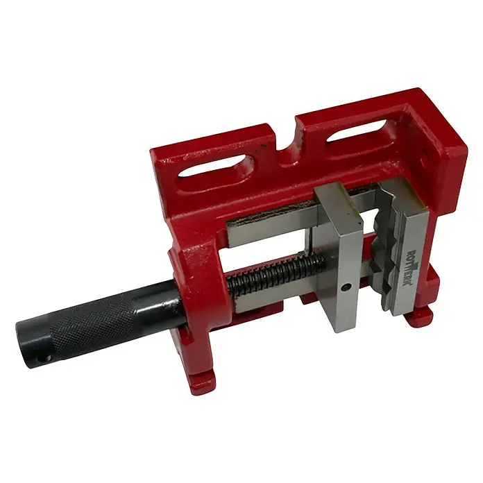 Rotwerk Maschinenschraubstock MSS75 VH -  - Roter Schraubstock mit Griff zum Festklemmen von Werkstücken. Ideal für Werkstattarbeiten und Heimwerkerprojekte.