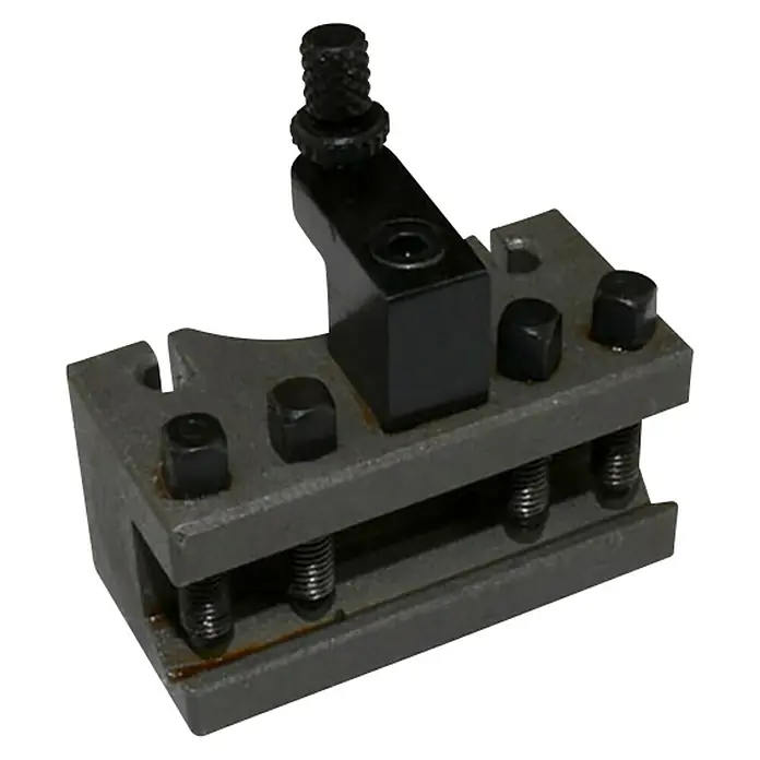 Rotwerk Schnellwechsel-Werkzeughalter A0 Multifix - 7 -tlg., Passend für: Rotwerk Drehmaschinen EDM 300 DS/350 DR/350 BL - Werkzeughalter für Drehmaschine mit Feststellschrauben und Verstellknopf zur präzisen Werkzeugpositionierung für Dreharbeiten.