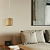 Home Sweet Home Lampenschirm Canvas (16 cm, Haselnussbraun, Baumwolle, Rund)