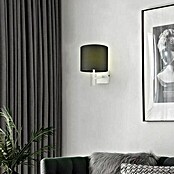 Home Sweet Home Lampenschirm Canvas (20 cm, Sturmgrau, Baumwolle, Rund)