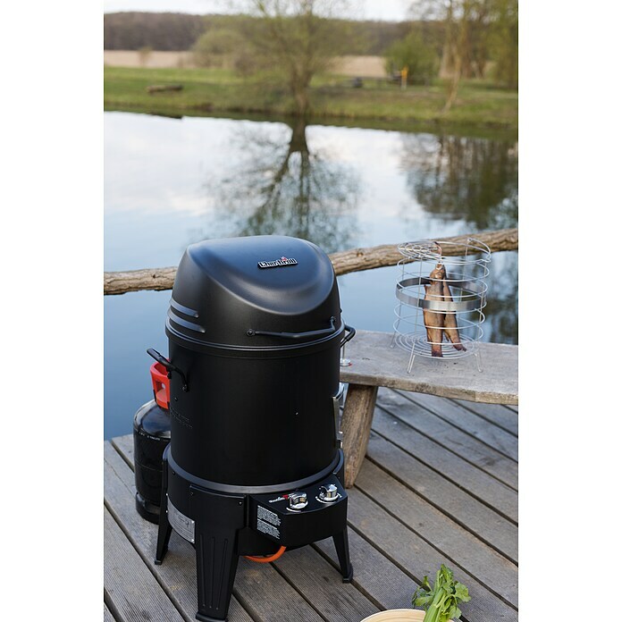 Char-Broil Gasgrill-Smoker The Big EasyAnzahl Brenner: 1, Hauptgrillfläche: Ø 38,5 cm, 5,3 kW Use Shot