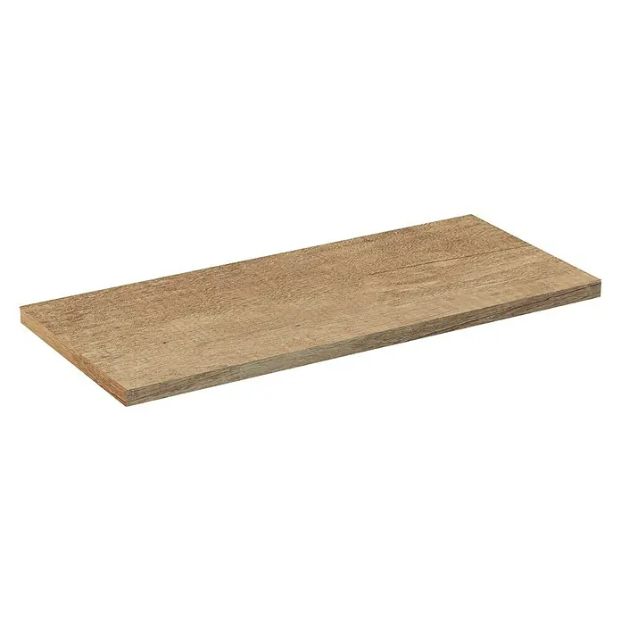 Artysan Encimera para lavabo Top - L x An x Al: 40 x 91 x 3 cm, Nature - Detalle de una sola tabla de madera con una clara veta y coloración natural, ideal para la fabricación de muebles o la decoración.