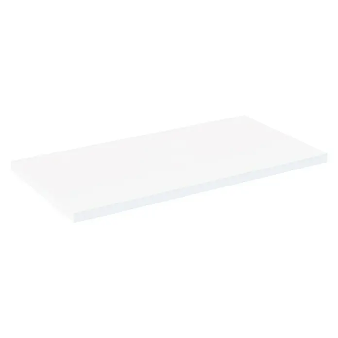 Artysan Encimera para lavabo Top - L x An x Al: 46 x 91 x 3 cm, Blanco seda - Tabla rectangular blanca sobre fondo negro. Ideal para presentaciones de productos o como elemento de diseño minimalista.