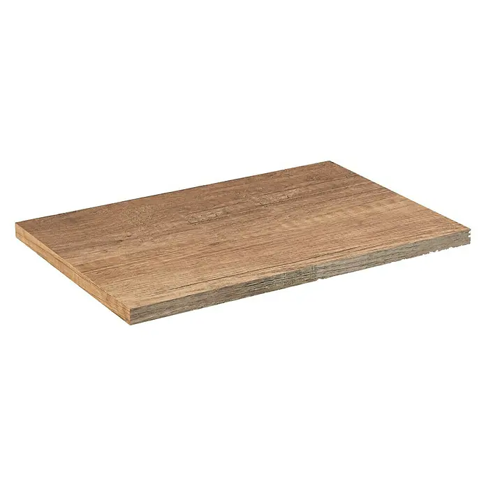 Artysan Encimera para lavabo Top - L x An x Al: 46 x 71 x 3 cm, Nebraska - Primer plano de una mesa de madera con vetas realistas, que destaca la belleza y la textura natural del material.