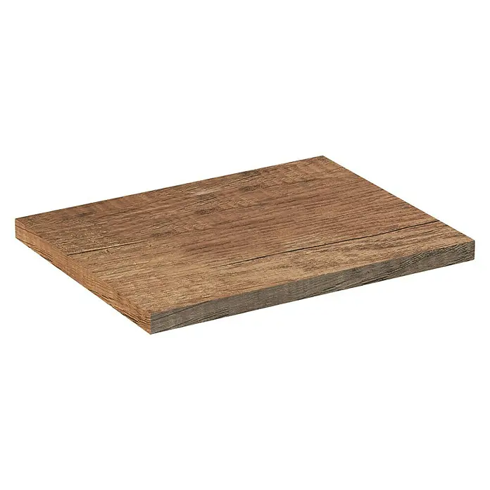Artysan Encimera para lavabo Top - L x An x Al: 40 x 51 x 3 cm, Nebraska - Tabla de madera marrón con grano distinto, ideal para presentaciones o como superficie rústica.