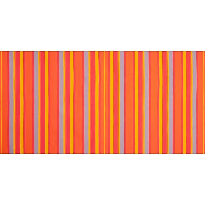 La Siesta Stabhängematte Alisio - L x B: 350 x 160 cm, Toucan, Double - Farbenfrohes Gemälde mit vertikalen Streifen in Orange, Gelb und Lila. Ein modernes Kunstwerk mit dynamischen Farbkontrasten.
