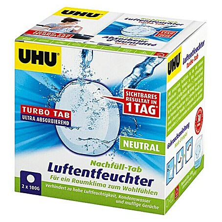 UHU Luftentfeuchter-Tabs (Neutral, 2 Stk. x 100 g)