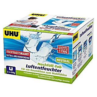 UHU Luftentfeuchter-Tabs Ambiance Magnet-Tabs (Neutral, 2 Stk. x 450 g)