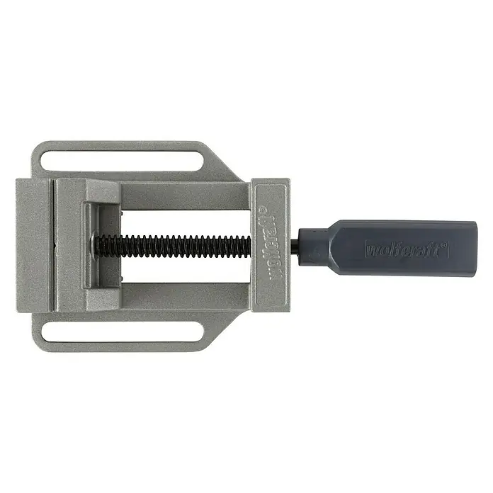 Wolfcraft Spannbacken - Spannweite: 65 mm - Ein Werkzeugschraubstock von Wolfcraft in Grau, ideal zum sicheren Einspannen von Werkstücken für präzise Arbeiten.