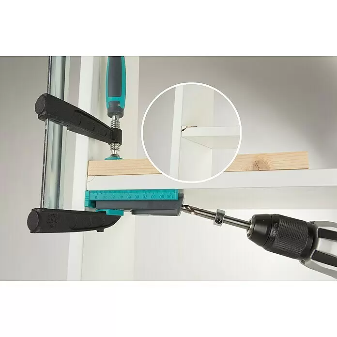 Wolfcraft Werkzeugkoffer Undercover Jig - 54 -tlg. - Anwendungsbeispiel