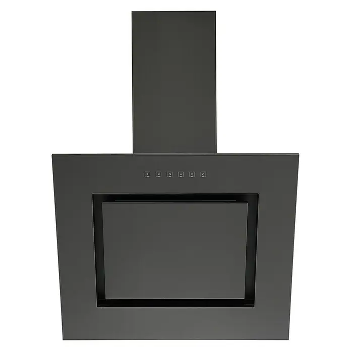 Respekta Premium Composición de cocina Amanda - Ancho: 310 cm, Blanco (campana negra), Con electrodomésticos - Elegante campana extractora negra para cocinas modernas, garantizando aire limpio durante la cocción con su diseño eficiente.