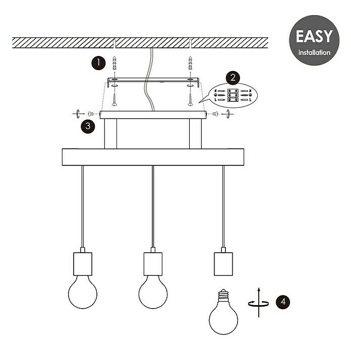 Home Sweet Home Pendelleuchte Billy (Höhe: 127 cm) | BAUHAUS