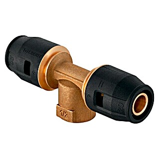 Geberit Pushfit Steck-Übergangs-T-Stück (Durchmesser: 25 mm, Innengewinde: ½″)