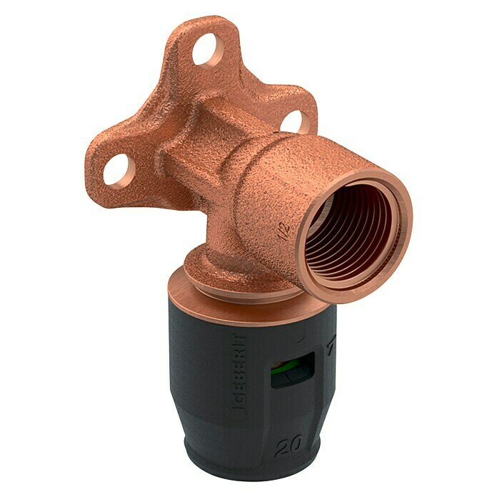 Geberit Pushfit Steck-Deckenwinkel (Durchmesser: 16 mm, Innengewinde: ½″)