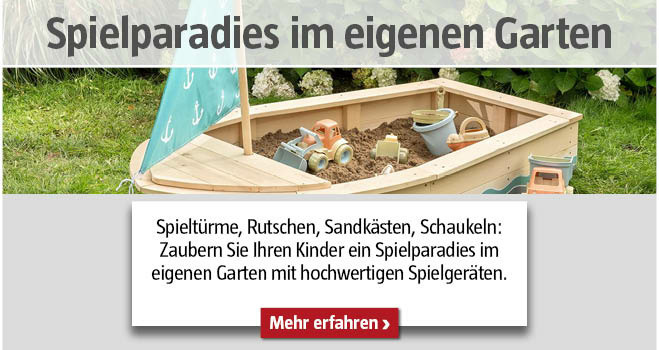 Sandkasten mit Spielsachen