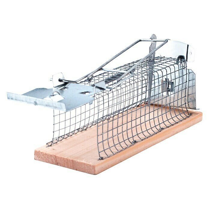 Trappola per topi mod. grande gabbia legno/ferro cm.12x24h.8