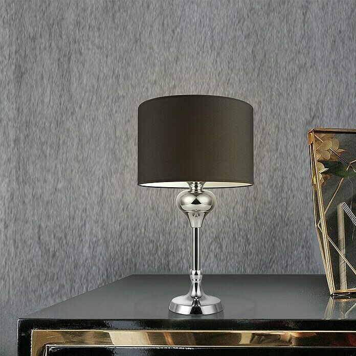 Home Sweet Home Lampenfuß Bima (40 W, Farbe: Chrom, Höhe: 35,6 cm)