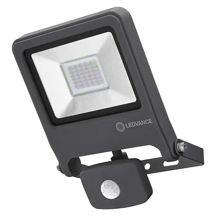 Osram LED-Sensor-Strahler - 2.700 lm, 4.000 K, L x B x H: 17 x 6,6 x 22,3 cm, IP44 - LEDVANCE LED-Strahler mit Bewegungsmelder für den Außenbereich. Robustes Gehäuse und energiesparende Beleuchtung für mehr Sicherheit rund ums Haus.