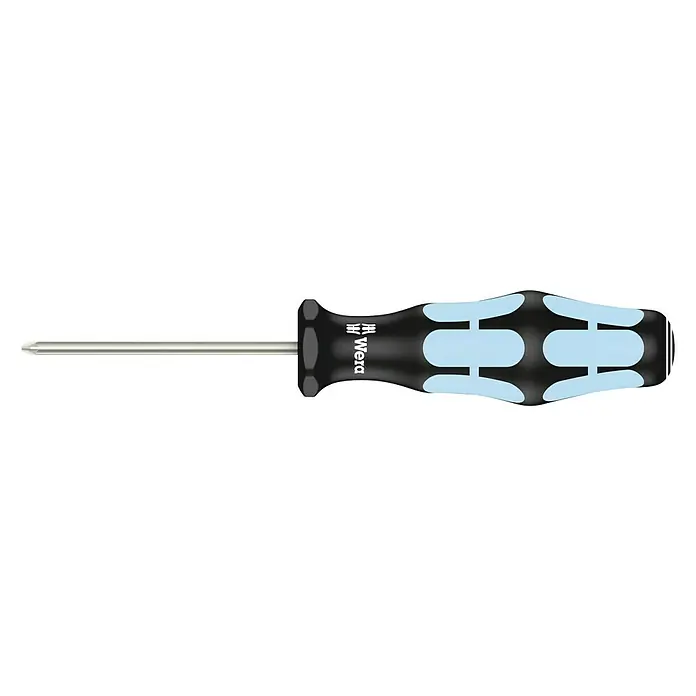 Wera Kraftform Plus Schraubendreher 3355 PZ - PZ 0, Klingenlänge: 60 mm - Ein Wera Kraftform Plus 350 PH Kreuzschlitzschraubendreher mit ergonomischem Griff für hohen Komfort und Kraftübertragung.