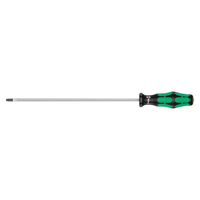 Wera Kraftform Plus Schraubendreher 335 - Klingenlänge: 200 mm, Klingenbreite: 3 mm - Wera Schlitz-Schraubendreher mit ergonomischem Griff. Ideal für präzise Schraubarbeiten. Hochwertiges Werkzeug für Profis und Heimwerker.