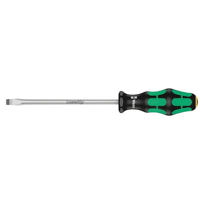 Wera Kraftform Plus Schraubendreher 334 - Klingenbreite: 7 mm, Schlüsselweite: 1,2 mm, Klingenlänge: 150 mm - Wera Schraubendreher mit Lasertip-Technologie für besseren Halt und präzises Arbeiten. Das ergonomische Design sorgt für Komfort.