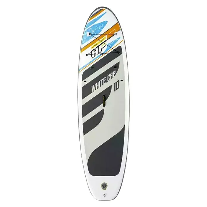 Bestway Hydro Force Paddle surf White Cap - L x An x Al: 305 x 84 x 12 cm, Carga útil: 120 kg, Hinchable, Gris - Imagen de una tabla de paddle surf White Cap, ideal para los amantes de los deportes acuáticos. Su diseño elegante garantiza la estabilidad.