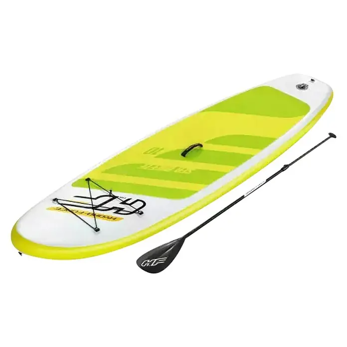 Bestway Hydro Force Paddle surf Sea Breeze - L x An x Al: 3,05 m x 84 cm x 12 cm, Carga útil: 120 kg, Hinchable - La tabla de SUP Hydro-Force con remo es perfecta para viajes tranquilos en el agua, ofreciendo estabilidad y comodidad.