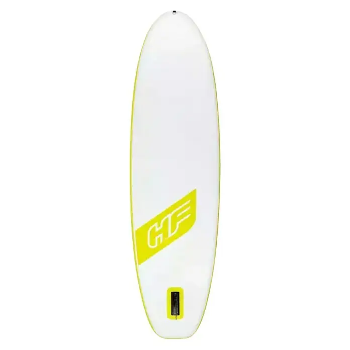 Bestway Hydro Force Paddle surf Sea Breeze - L x An x Al: 3,05 m x 84 cm x 12 cm, Carga útil: 120 kg, Hinchable - Tabla de paddle surf blanca con borde verde y logo, perfecta para los amantes de los deportes acuáticos.