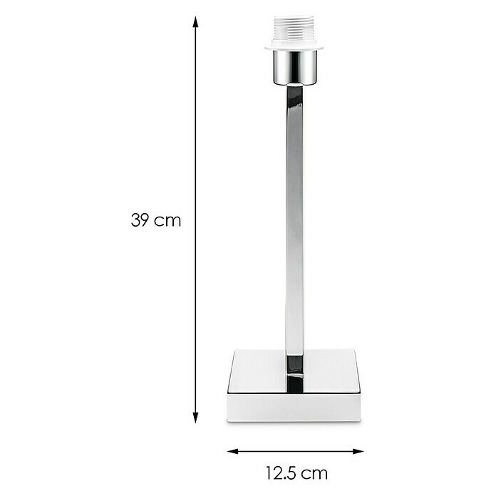 Home Sweet Home Lampenfuß Gomez40 W, Farbe: Chrom, Höhe: 40 cm Sketch