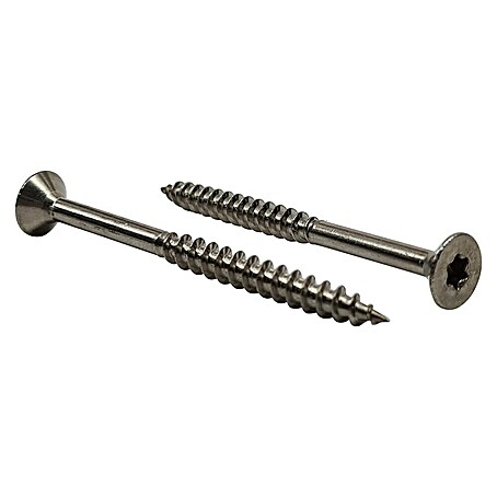 Profi Depot Spanplattenschraube A2 (Durchmesser: 6 mm, Länge: 50 mm, Edelstahl, TX für TORX-Antriebe, Teilgewinde, 100 Stk.)