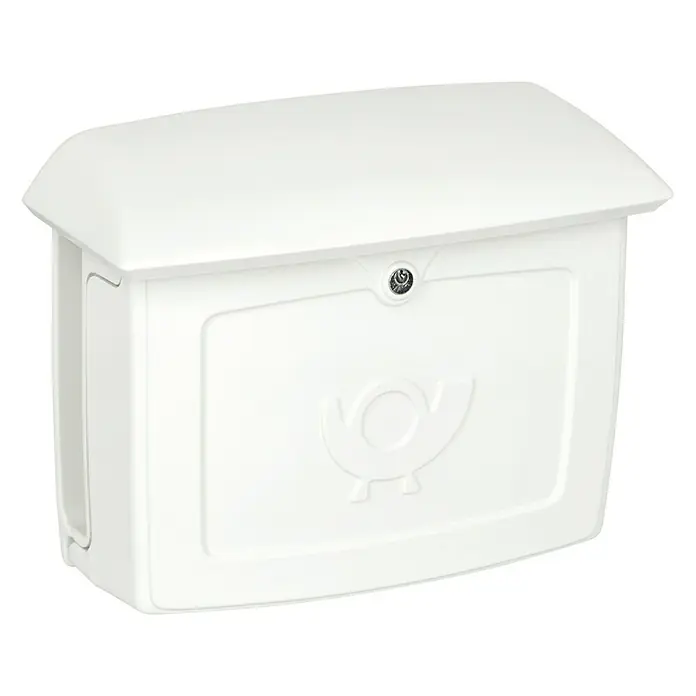 Burg-Wächter Wandbriefkasten Malmö - L x B x H: 17 x 42 x 33 cm, Weiß, Kunststoff, Öffnungsstopp - Eine weiße Burgwächter Briefkastenanlage, die Sicherheit und Stil vereint. Ideal für den täglichen Postempfang.