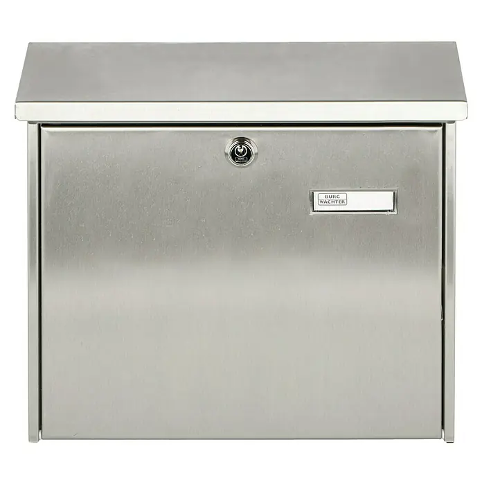 Burg-Wächter Wandbriefkasten Comfort 3913 - L x B x H: 38 x 14,8 x 34 cm, Edelstahl, Edelstahl, Öffnungsstopp - Edler Burg Wächter Briefkasten aus Edelstahl, robust und wetterfest für den Außenbereich, sichere Postzustellung.