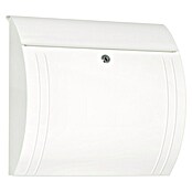 Burg-Wächter Briefkasten Modena 857 (Stahlblech, 360 x 127 x 335 mm, Weiß, Format Einwurf: DIN C4, 325 x 33 mm)