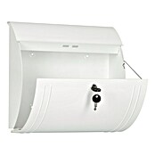 Burg-Wächter Briefkasten Modena 857 (Stahlblech, 360 x 127 x 335 mm, Weiß, Format Einwurf: DIN C4, 325 x 33 mm)