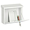 Burg-Wächter Briefkasten Comfort 913 (Stahlblech, 380 x 148 x 340 mm, Weiß, Format Einwurf: DIN C4, 332 x 32 mm)