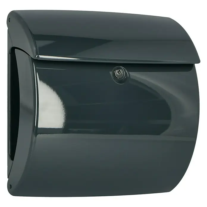 Burg-Wächter Wandbriefkasten Piano 886 - L x B x H: 38 x 17,8 x 40 cm, Granit, Kunststoff, Zeitungsfach - Aufnahme des modernen Briefkastens, der Funktionalität und zeitgenössisches Design vereint und Ihre Post sicher aufbewahrt.