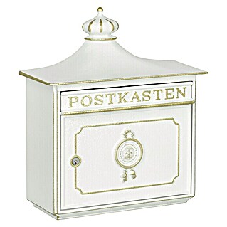 Burg-Wächter Briefkasten Bordeaux (L x B x H: 180 x 425 x 480 mm, Metall, Weiß)