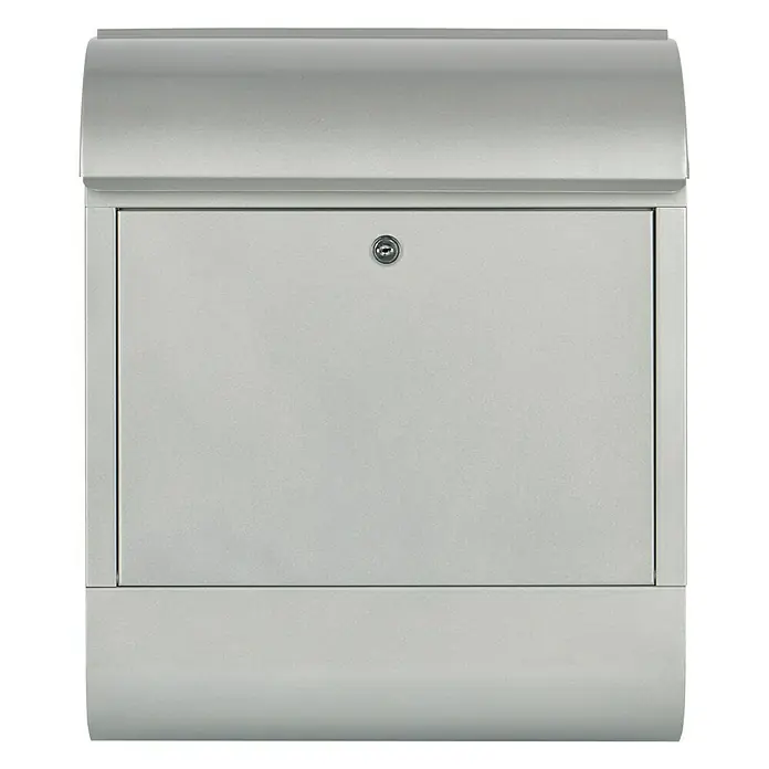 Burg-Wächter Wandbriefkasten Scandic - L x B x H: 12,5 x 38 x 46 cm, Silber, Stahl, Zeitungsfach - Ein silberner Briefkasten mit einem Schloss, ideal für den Empfang Ihrer Postsendungen. Stilvoll und sicher.