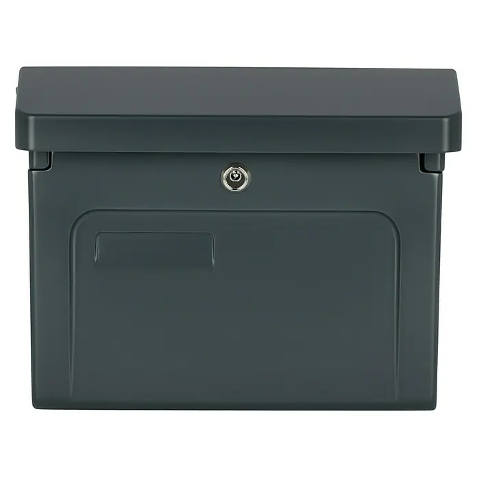 Burg-Wächter Wandbriefkasten Fehmarn - L x B x H: 30,5 x 16 x 41,5 cm, Anthrazit, Kunststoff, Zeitungsfach - Grauer Briefkasten mit Schloss und Einwurfklappe. Ideal für den sicheren Empfang Ihrer Post und Zeitungen.