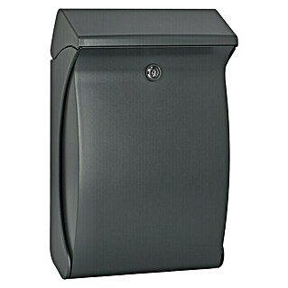 Burg-Wächter Briefkasten Swing (L x B x H: 271 x 129 x 419 mm, Kunststoff, Anthrazit, Format Einwurf: DIN C4 Hoch)