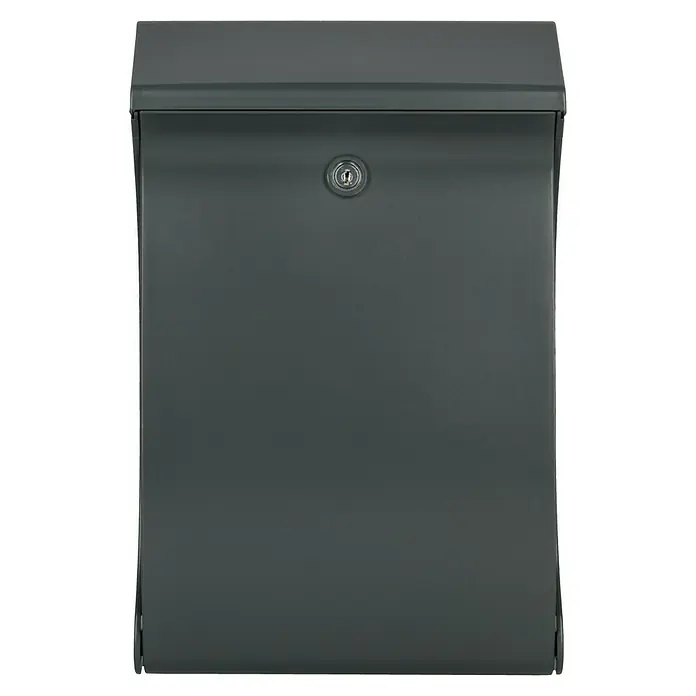 Burg-Wächter Wandbriefkasten Swing - L x B x H: 27,1 x 12,9 x 41,9 cm, Anthrazit, Kunststoff, Öffnungsstopp - Ein stilvoller, anthrazitfarbener Briefkasten mit einem Schloss, ideal für den Außenbereich. Das robuste Design schützt Ihre Post zuverlässig.