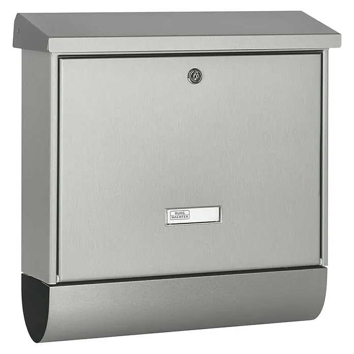 Burg-Wächter Wandbriefkasten Inoxstar - L x B x H: 11,5 x 38 x 39,5 cm, Silber, Edelstahl, Zeitungsfach - Dieser moderne Edelstahl-Briefkasten mit Zeitungsfach bietet eine stilvolle und sichere Lösung für Ihre Post und Zeitungen.