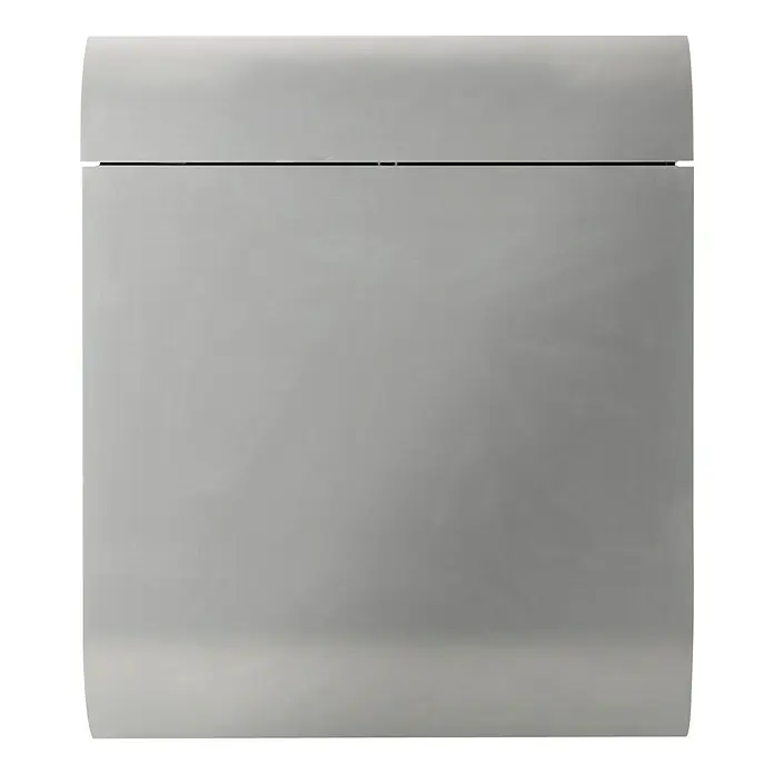 Burg-Wächter Wandbriefkasten Cosmo - L x B x H: 16,4 x 37 x 43,7 cm, Edelstahl, Edelstahl, Zeitungsfach - Ein schlichter, grauer Heizkörper mit einem modernen Design und glatter Oberfläche. Ideal für jedes Zuhause.