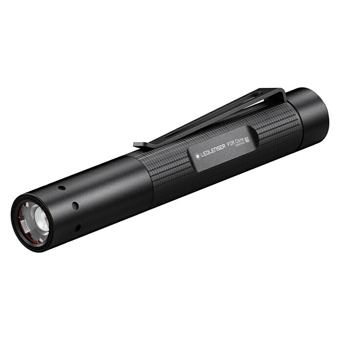 Ledlenser LED-Taschenlampe P2R CoreAkkubetrieben, Schwarz, 15 lm - 120 lm Diagonal View