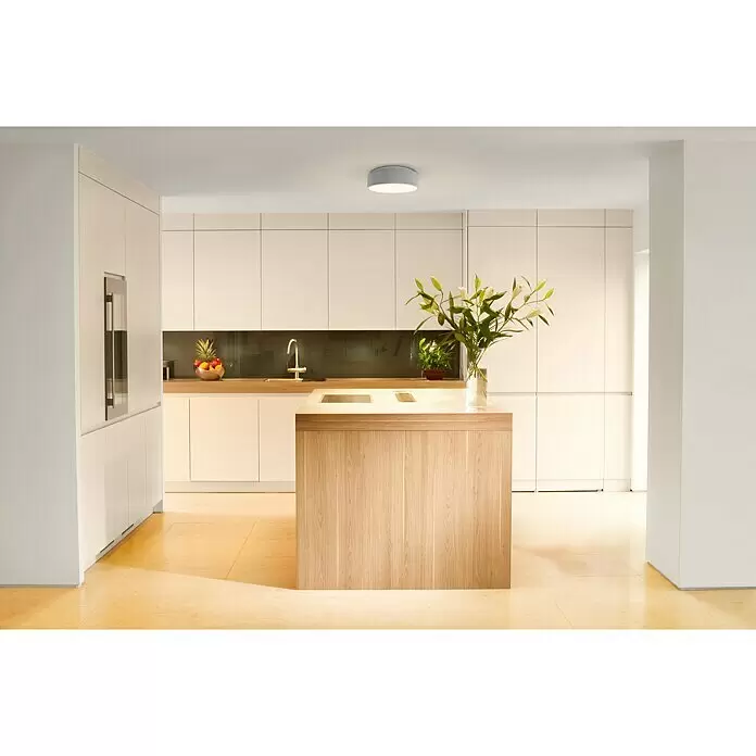 Ledvance Smart+ WiFi LED-Deckenleuchte rund Cylinder - 24 W, Ø x H: 450 x 134 mm, Grau - Stimmungsaufnahme