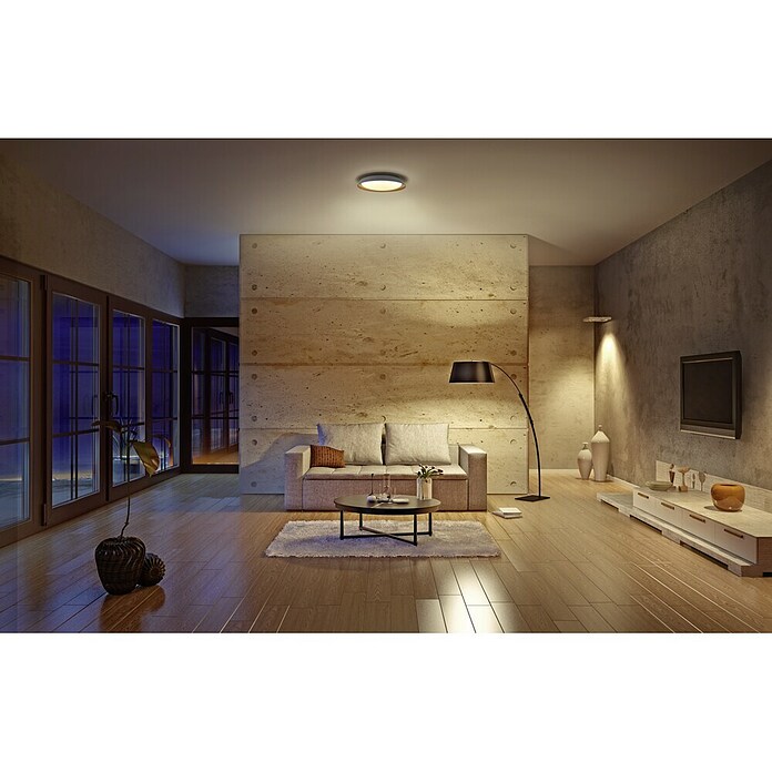 Ledvance Smart+ WiFi Led-plafondlamp, rond Ceiling Plate (26 W, Ø x h: 430 x 70 mm, Grijs) | BAUHAUS