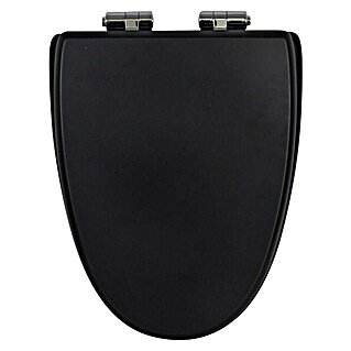 Camargue Mistral Tapa de WC (MDF, Negro, Con caída amortiguada)