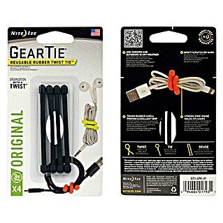 Nite Ize Set de bridas para cables Gear Tie (Largo: 76 cm, 4 ud.)