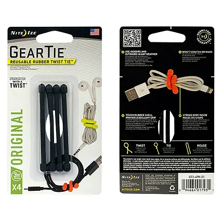 Nite Ize  Set de bridas para cables Gear Tie